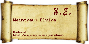 Weintraub Elvira névjegykártya